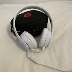 White Beats headphones